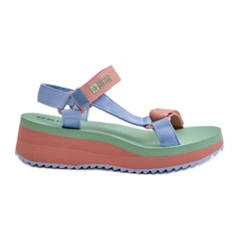 Sandalias Mujer Con Plataforma Y Cuña Big Star NN274A055 Azul