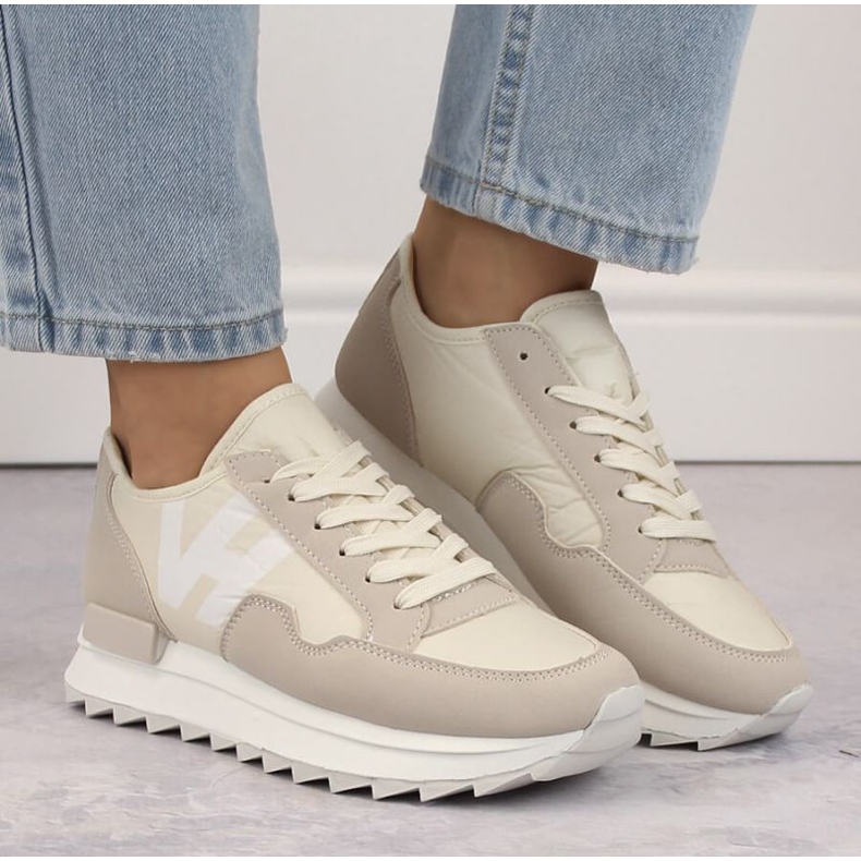 Potocki WOL214 Deportivas plataforma beige