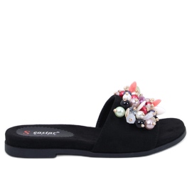 Seastar Lumsen Chanclas negras con piedras de colores negro