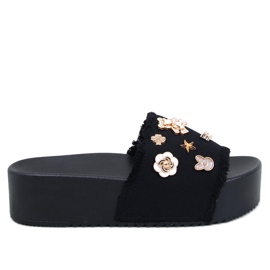 Seastar Chanclas de suela gruesa con osito Lancaster Black negro