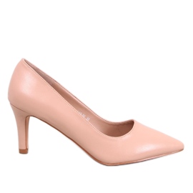Zapatos de tacón bajo Greave nude beige