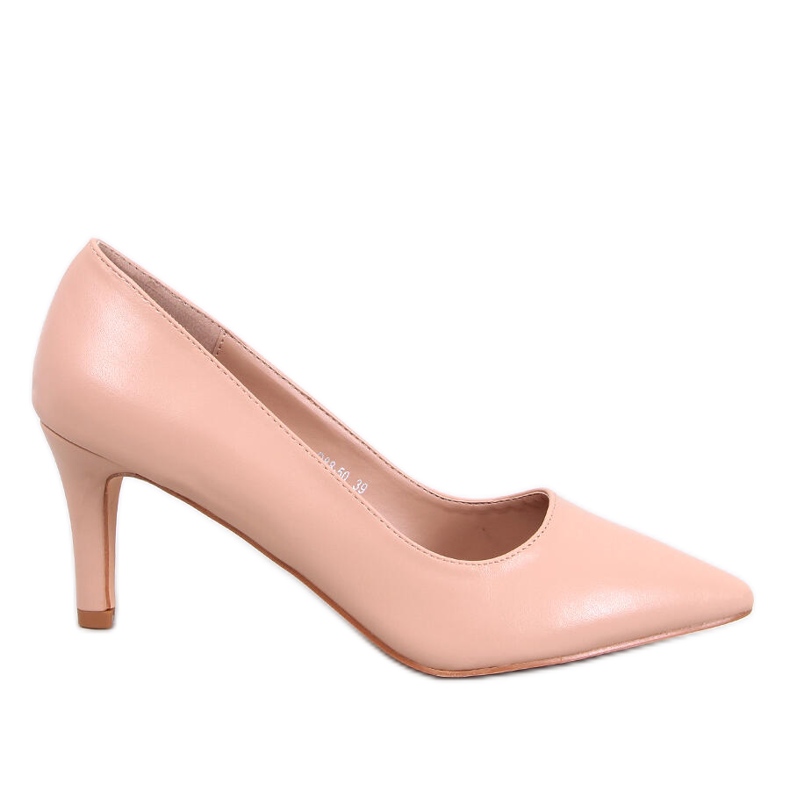 Zapatos de tacón bajo Greave nude beige