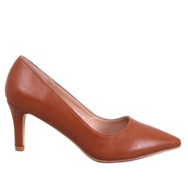 Zapatos de tacón bajo Greave Camel marrón