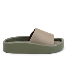 Chanclas de mujer Fontes Oliver suaves verde