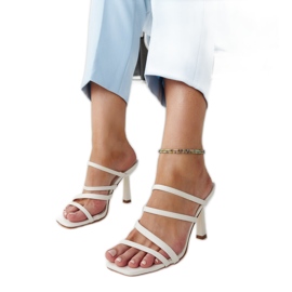 Chanclas tacón Semira blanco