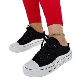 Zapatillas Fiori negras con plataforma negro