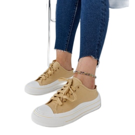 Zapatillas con plataforma Fiori beige