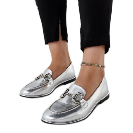 Mocasines plateados con hebilla Lemlem plata