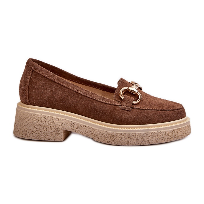 Zazoo 3429 Mocasines Mujer Ante Con Decoración, Marrón