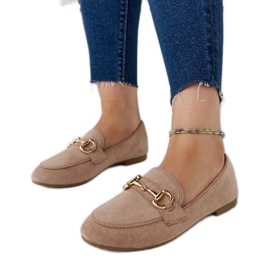 Mocasines con hebilla marrones de Erminia marrón