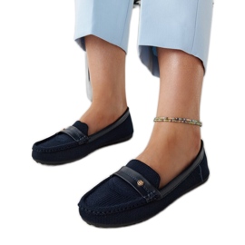 Mocasines de tela azul marino de Fombio