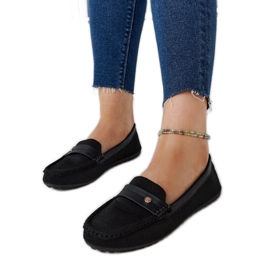 Mocasines de tela negros de Fombio