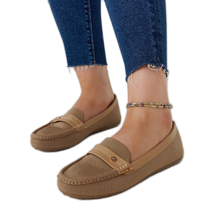 Mocasines de tela marrón de Fombio