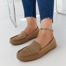 Mocasines de tela marrón de Fiammetta
