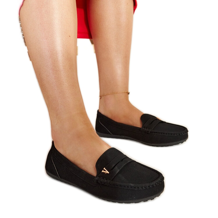 Mocasines negros con acabado mate de Rubiania