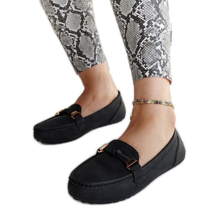 Mocasines negros con acabado mate Scafati