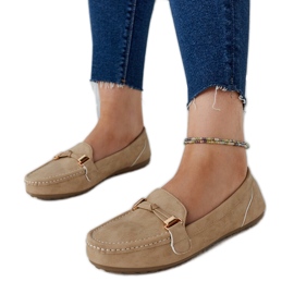 Mocasines beige con acabado mate de Scafati Mocasines beige con acabado mate de Scafati