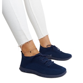 Deportivas Zahira de tejido azul marino.