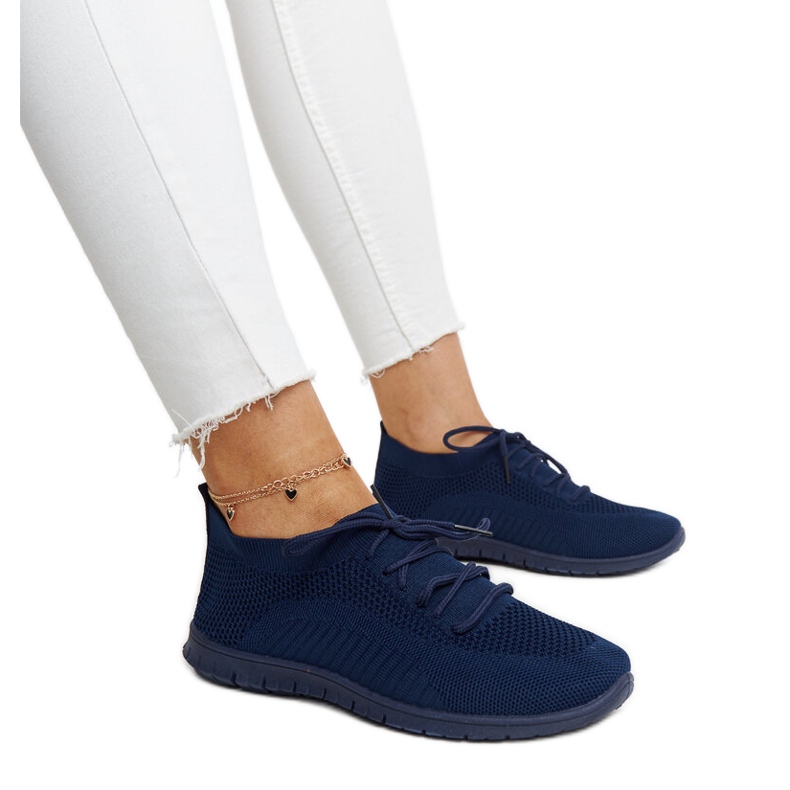 Deportivas Zahira de tejido azul marino.