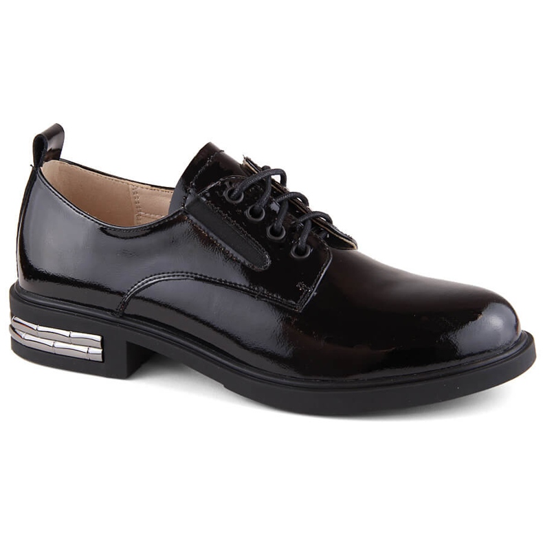 Zapatos oxford de mujer charol negro Filippo DP6189