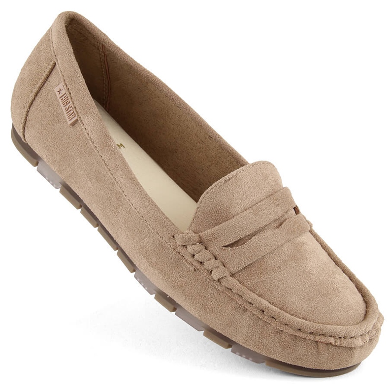 Mocasines de mujer cómodos ante beige Big Star NN274930