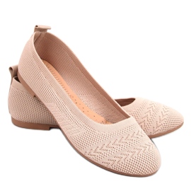 Newey Bailarinas de punto beige
