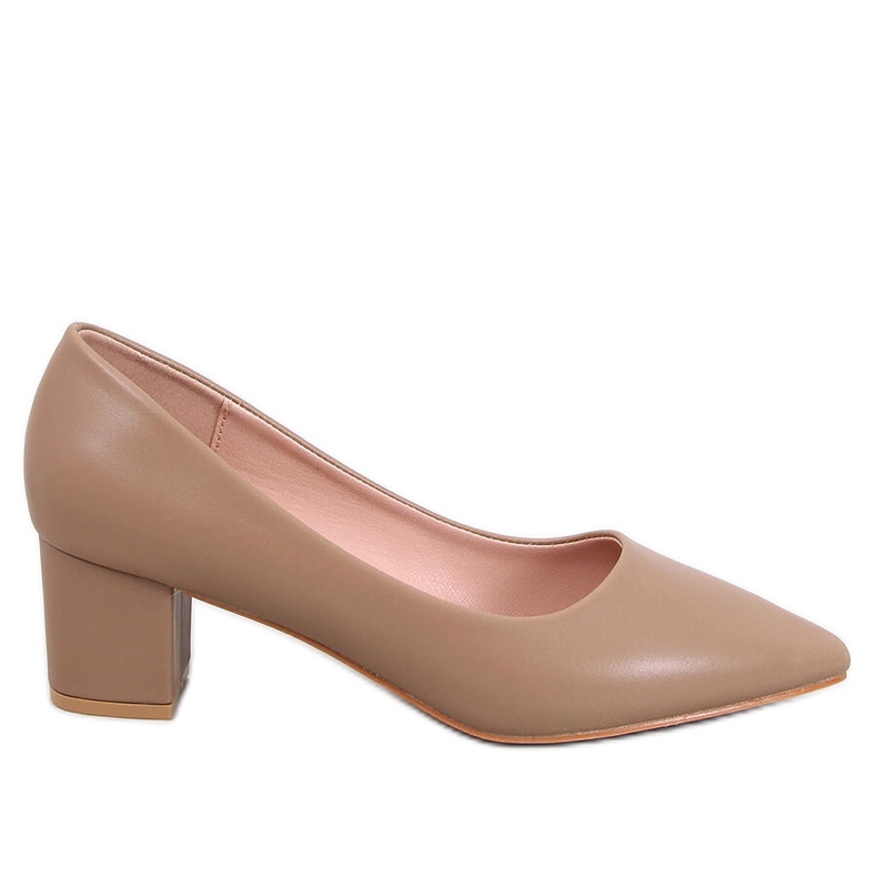 Zapatos de salón caqui de tacón bajo Crafts beige