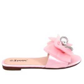 Mocasines con lazo rosa de Monique rosado