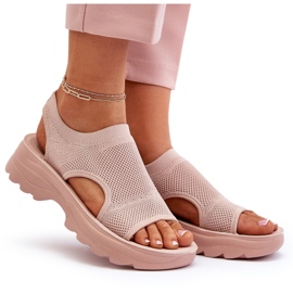 Sandalias Deportivas De Mujer Con Suela Gruesa, Rosa Deinaleia rosado