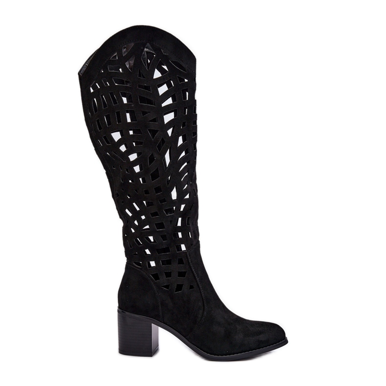 Botas Tacón Calado Negro Pinkema