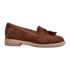 Zazoo 3420 Mocasines Mujer Ante Tacón Plano, Marrón