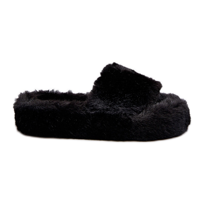 Pantuflas de Mujer de Pelo Negro Stepia
