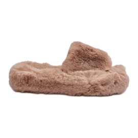 Pantuflas de Mujer de Pelo Beige Stepia