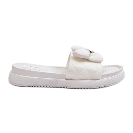 Chanclas de Mujer Cedrella Blancas con Adorno en Plataforma Baja blanco