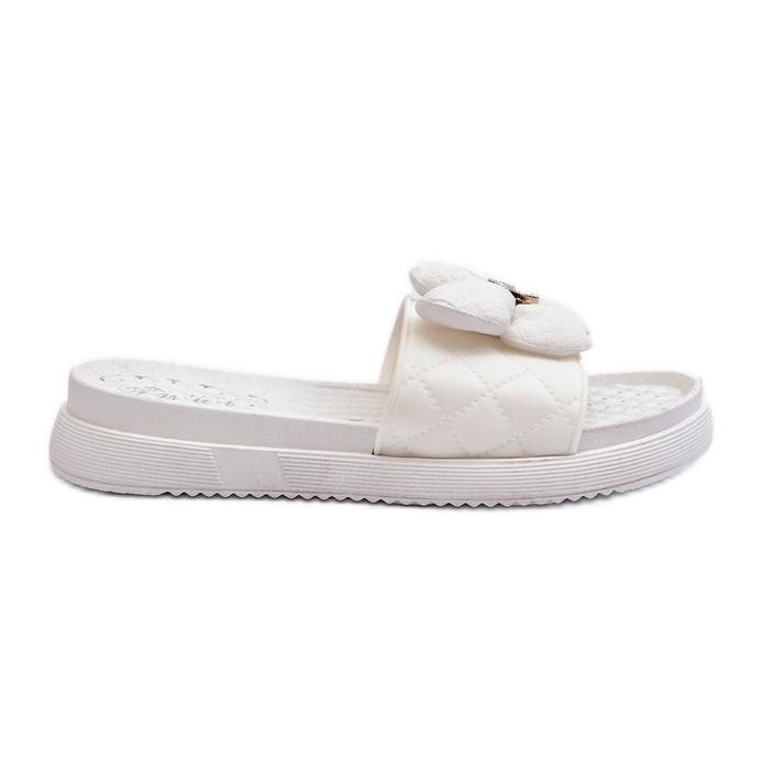 Chanclas de Mujer Cedrella Blancas con Adorno en Plataforma Baja blanco