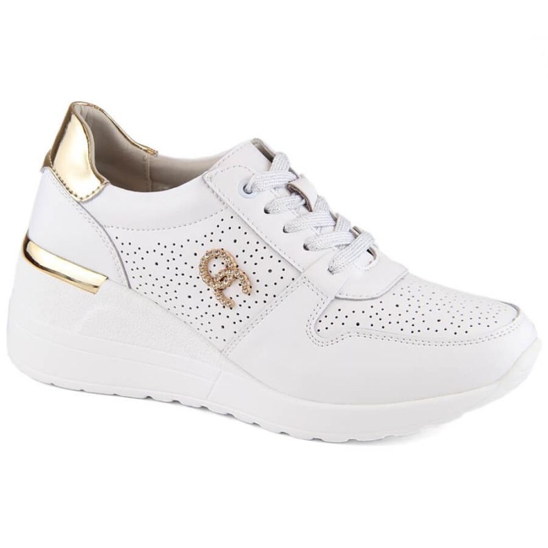 Zapatos cuña S.Barski W LR810 OLI249A blanco
