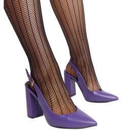 Zapatos de tacón abiertos Wechsler morados violeta