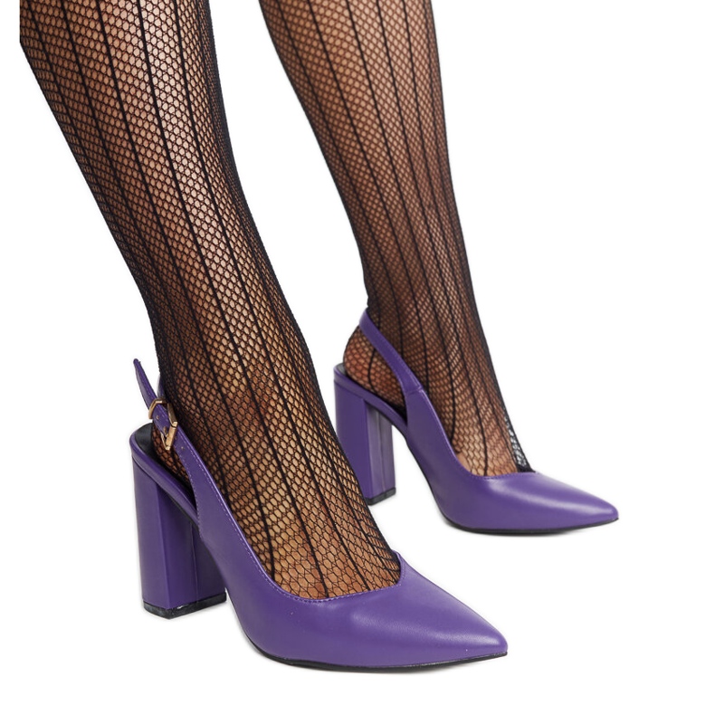 Zapatos de tacón abiertos Wechsler morados violeta