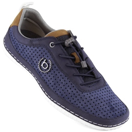 Zapatos deportivos cómodos sin cordones para hombre Bugatti NN153246 azul