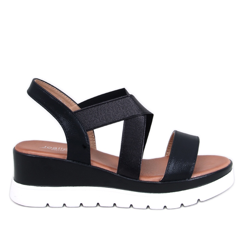 Sandalias cuña Caden negras negro