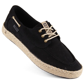 Zapatos hombre ante, mocasines, alpargatas negras Big Star NN174051 negro