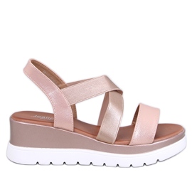 Sandalias Caden color champán rosado