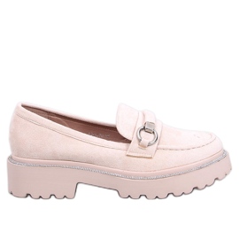 Sheady Mocasines suela alta ante beige