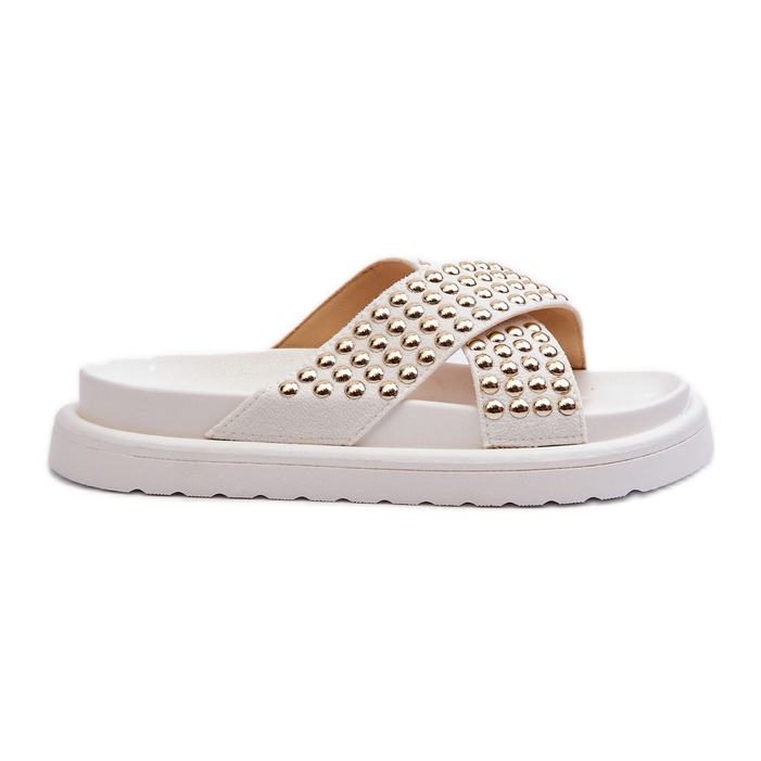 Chanclas de Mujer con Plataforma Decorada Blanco Niraela Chanclas de Mujer con Plataforma Decorada Blanco Niraela