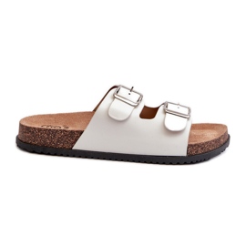 Chanclas De Mujer Con Hebillas, Blanco