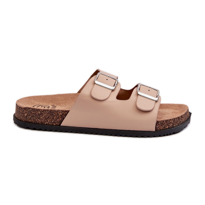 Chanclas Mujer Beige Con Hebillas Oliena