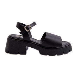 Sandalias de mujer con tacón grueso Negro Dottiassa