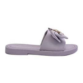 Chanclas de Mujer Lavanda Con Lazo Arsicada violeta