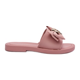 Chanclas de Mujer con Lazo, Rosa Arsicada rosado