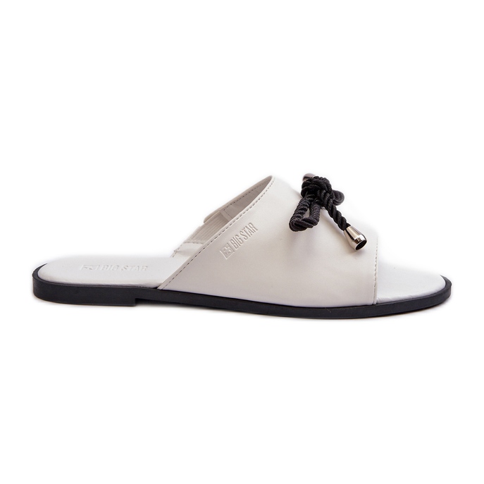 Chanclas Mujer Piel Ecológica Big Star NN274067 Blanco